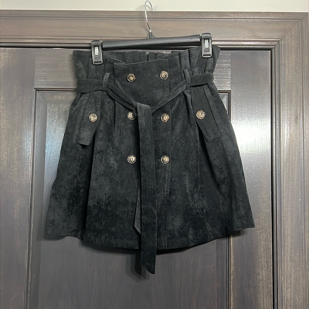 Bohme women’s charcoal‎ Corduroy Mini Skirt Size Large